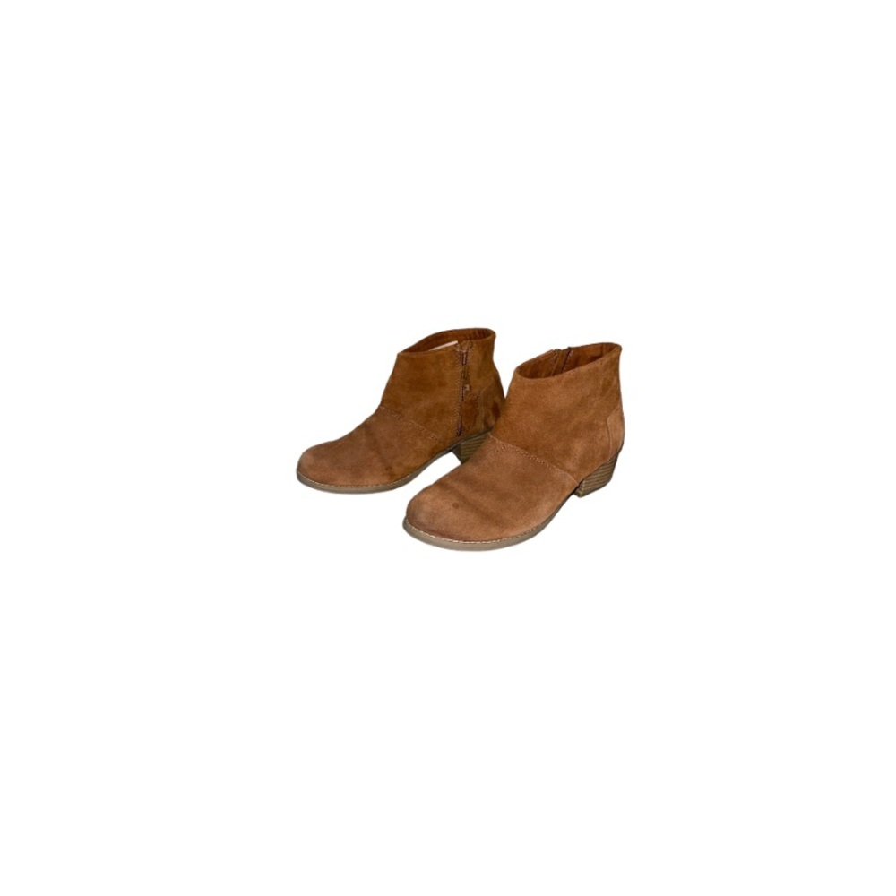 Toms Cognac Suede Ankle Booties - Girl’s Size 4